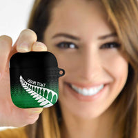 Green Silver Fern Spirit Taniko Tukutuku Personalised AirPods Case - Polynesian Pride