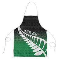 Green Silver Fern Spirit Taniko Tukutuku Personalised Apron - Polynesian Pride