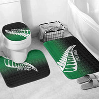 Green Silver Fern Spirit Taniko Tukutuku Personalised Bathroom Set - Polynesian Pride