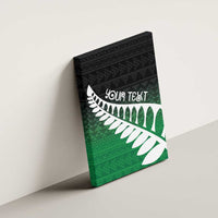 Green Silver Fern Spirit Taniko Tukutuku Personalised Canvas Wall Art