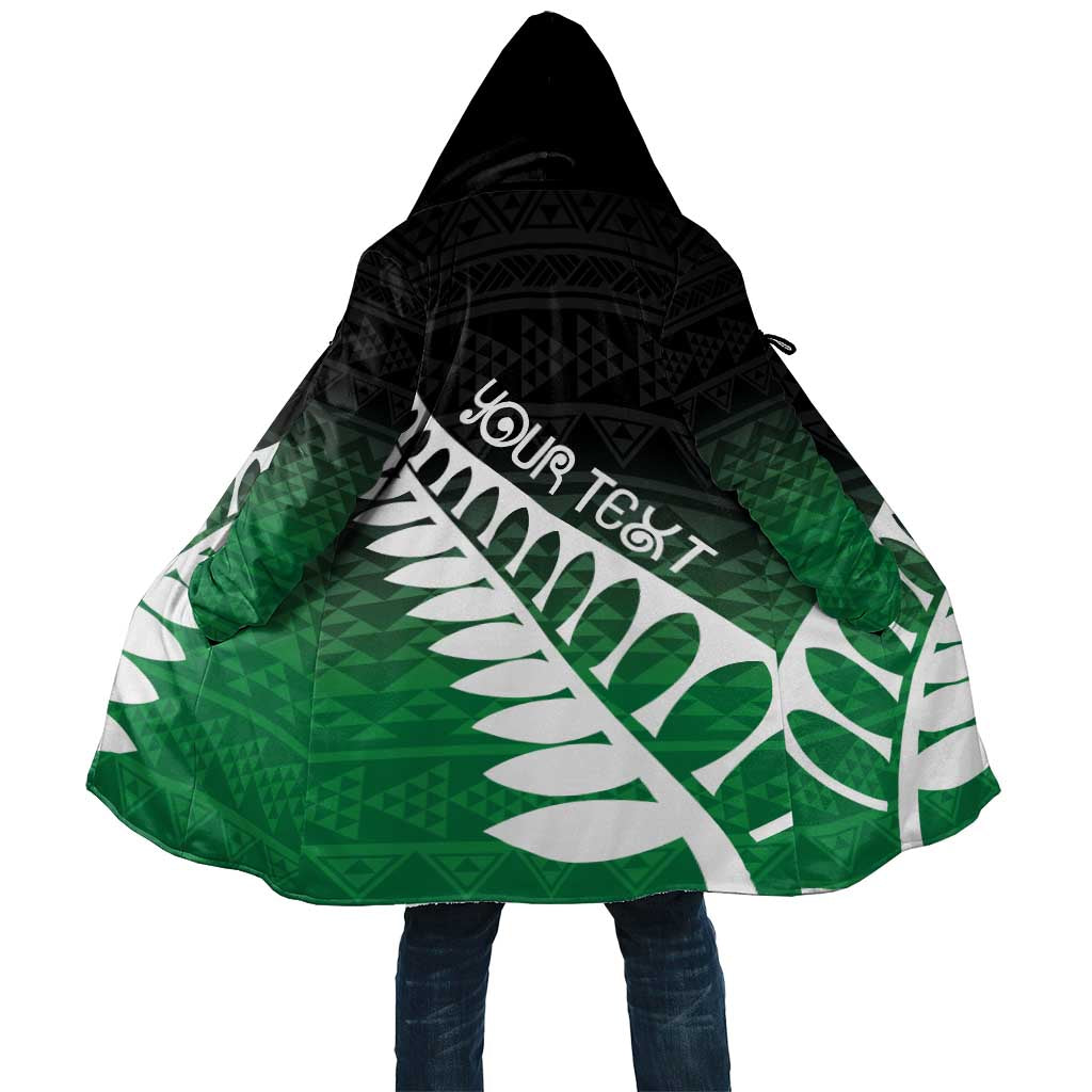 Green Silver Fern Spirit Taniko Tukutuku Personalised Cloak - Polynesian Pride