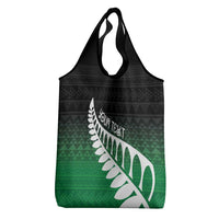 Green Silver Fern Spirit Taniko Tukutuku Personalised Grocery Bag LT9 - Polynesian Pride