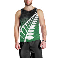 Green Silver Fern Spirit Taniko Tukutuku Personalised Men Tank Top