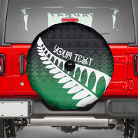 Green Silver Fern Spirit Taniko Tukutuku Personalised Spare Tire Cover