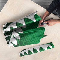 Green Silver Fern Spirit Taniko Tukutuku Personalised Umbrella - Polynesian Pride