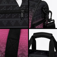 Pink Silver Fern Spirit Taniko Tukutuku Personalised Duffle Bag LT9 - Polynesian Pride