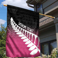 Pink Silver Fern Spirit Taniko Tukutuku Personalised Garden Flag