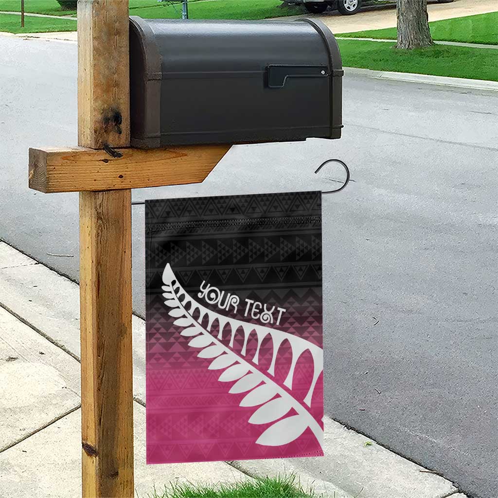Pink Silver Fern Spirit Taniko Tukutuku Personalised Garden Flag
