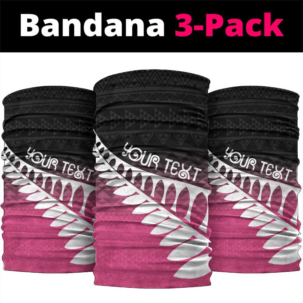 Pink Silver Fern Spirit Taniko Tukutuku Personalised Neck Gaiter - Polynesian Pride