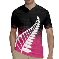 Pink Silver Fern Spirit Taniko Tukutuku Personalised Rugby Jersey