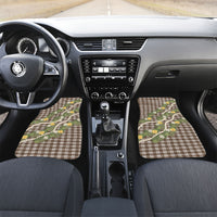 Aloha Puakenikeni Anthurium Pikake Lei Car Mats Chocolate Hawaiian Palaka Pattern