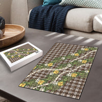 Aloha Puakenikeni Anthurium Pikake Lei Puzzle Chocolate Hawaiian Palaka Pattern