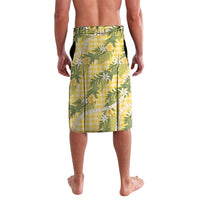 Aloha Puakenikeni Anthurium Pikake Lei Lavalava Gold Hawaiian Palaka Pattern