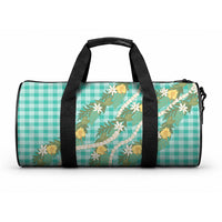 Aloha Puakenikeni Anthurium Pikake Lei Duffle Bag Marine Hawaiian Palaka Pattern LT9 One size Marine - Polynesian Pride