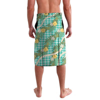 Aloha Puakenikeni Anthurium Pikake Lei Lavalava Marine Hawaiian Palaka Pattern