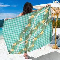 Aloha Puakenikeni Anthurium Pikake Lei Sarong Marine Hawaiian Palaka Pattern LT9 One Size 44 x 66 inches Marine - Polynesian Pride