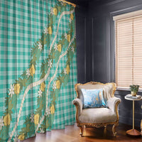 Aloha Puakenikeni Anthurium Pikake Lei Window Curtain Marine Hawaiian Palaka Pattern LT9 - Polynesian Pride