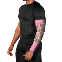 Aloha Puakenikeni Anthurium Pikake Lei Arm Sleeves Tropical Pink Hawaiian Palaka Pattern LT9 - Polynesian Pride
