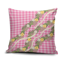 Aloha Puakenikeni Anthurium Pikake Lei Pillow Cover Tropical Pink Hawaiian Palaka Pattern LT9 Pink - Polynesian Pride