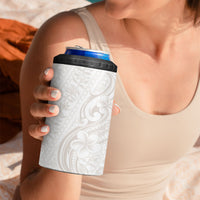 Hawaii Plumeria Lokelani Pikake Lei 4 in 1 Can Cooler Tumbler Sandy Beige Polynesian Tattoo LT9 - Polynesian Pride