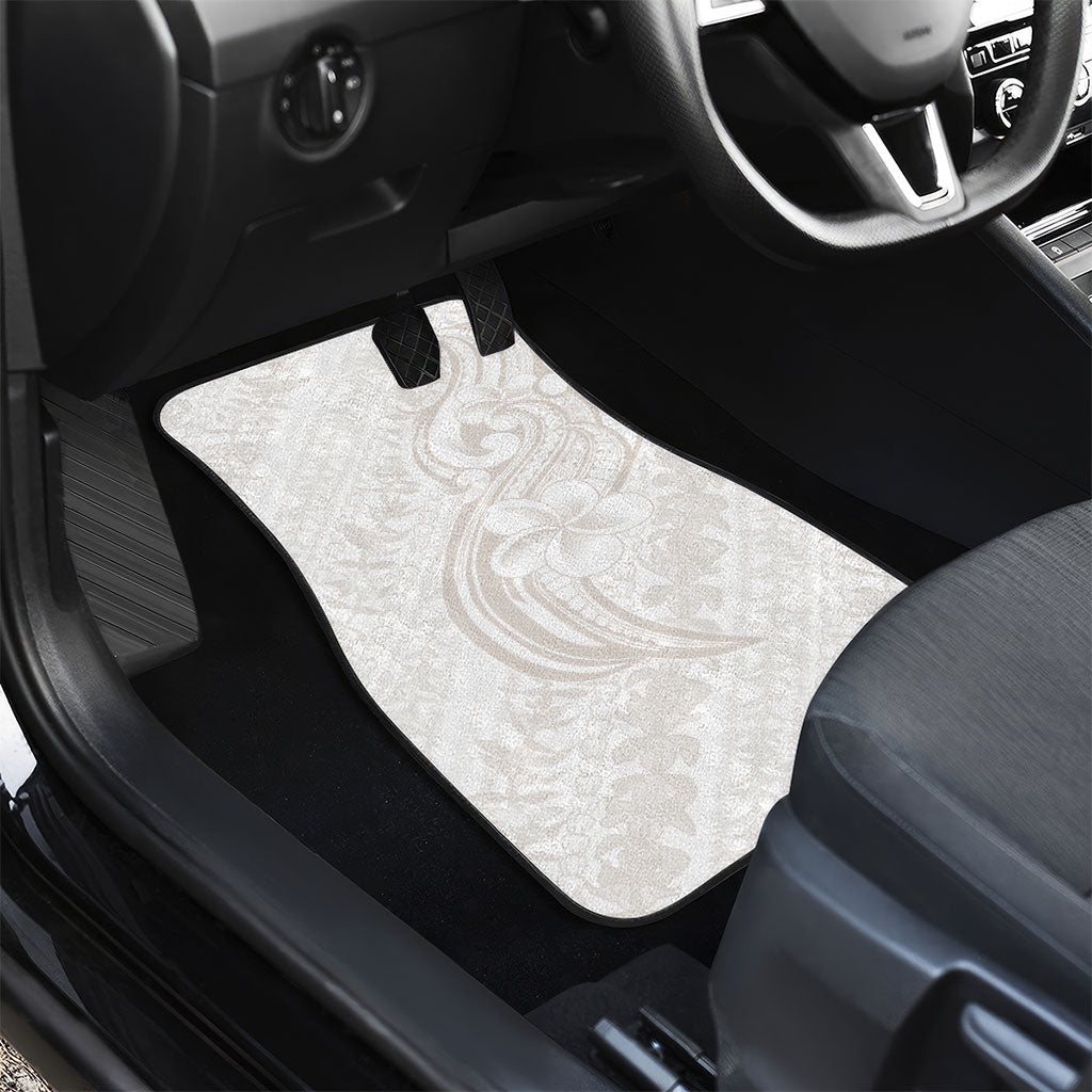 Hawaii Plumeria Lokelani Pikake Lei Car Mats Sandy Beige Polynesian Tattoo