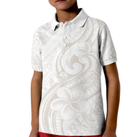 Hawaii Plumeria Lokelani Pikake Lei Kid Polo Shirt Sandy Beige Polynesian Tattoo LT9 Kid Beige - Polynesian Pride