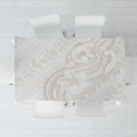 Hawaii Plumeria Lokelani Pikake Lei Tablecloth Sandy Beige Polynesian Tattoo LT9 Beige - Polynesian Pride