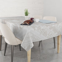 Hawaii Plumeria Lokelani Pikake Lei Tablecloth Sandy Beige Polynesian Tattoo LT9 - Polynesian Pride