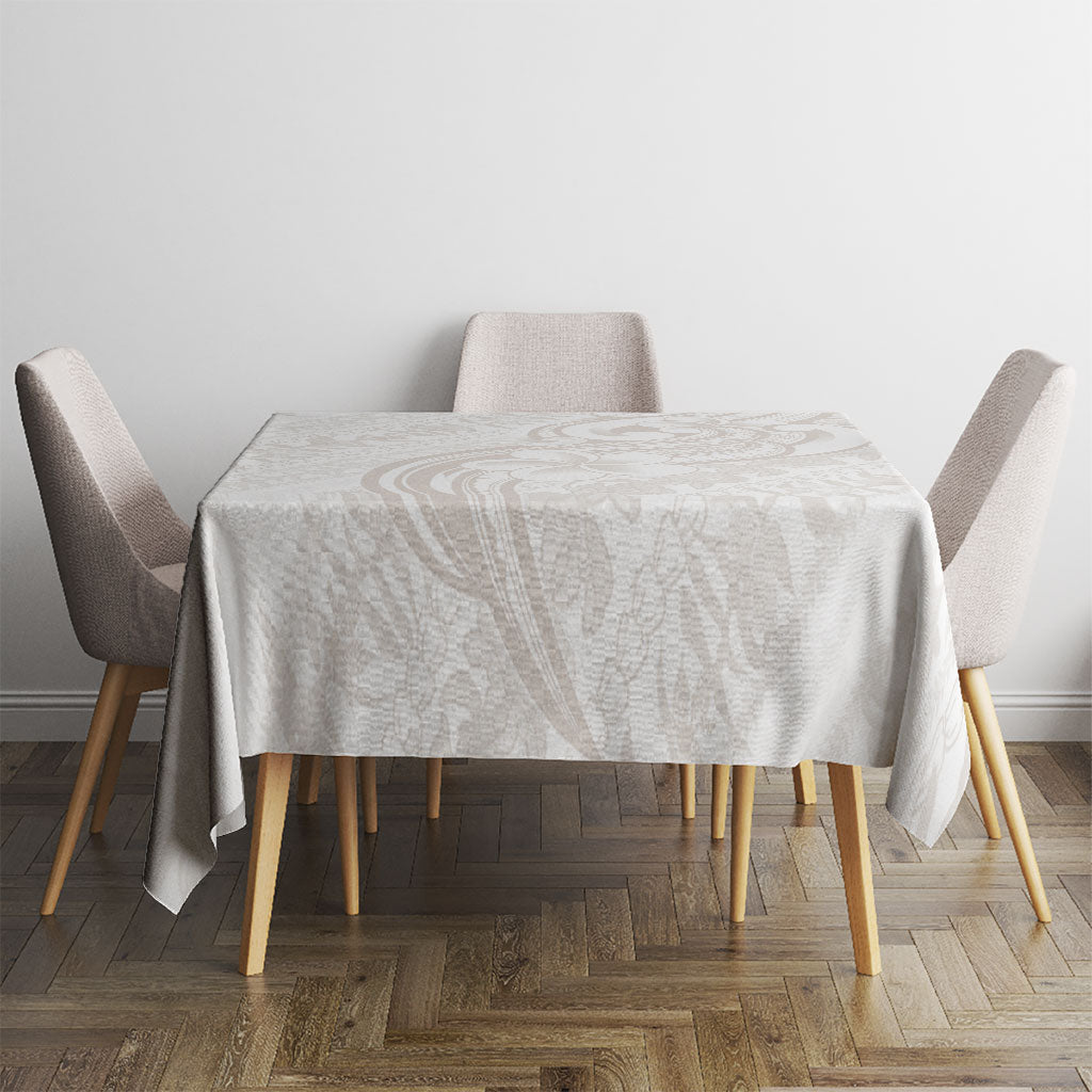 Hawaii Plumeria Lokelani Pikake Lei Tablecloth Sandy Beige Polynesian Tattoo LT9 - Polynesian Pride