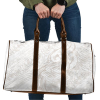 Hawaii Plumeria Lokelani Pikake Lei Travel Bag Sandy Beige Polynesian Tattoo