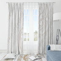 Hawaii Plumeria Lokelani Pikake Lei Window Curtain Sandy Beige Polynesian Tattoo