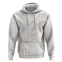Hawaii Plumeria Lokelani Pikake Lei Zip Hoodie Sandy Beige Polynesian Tattoo