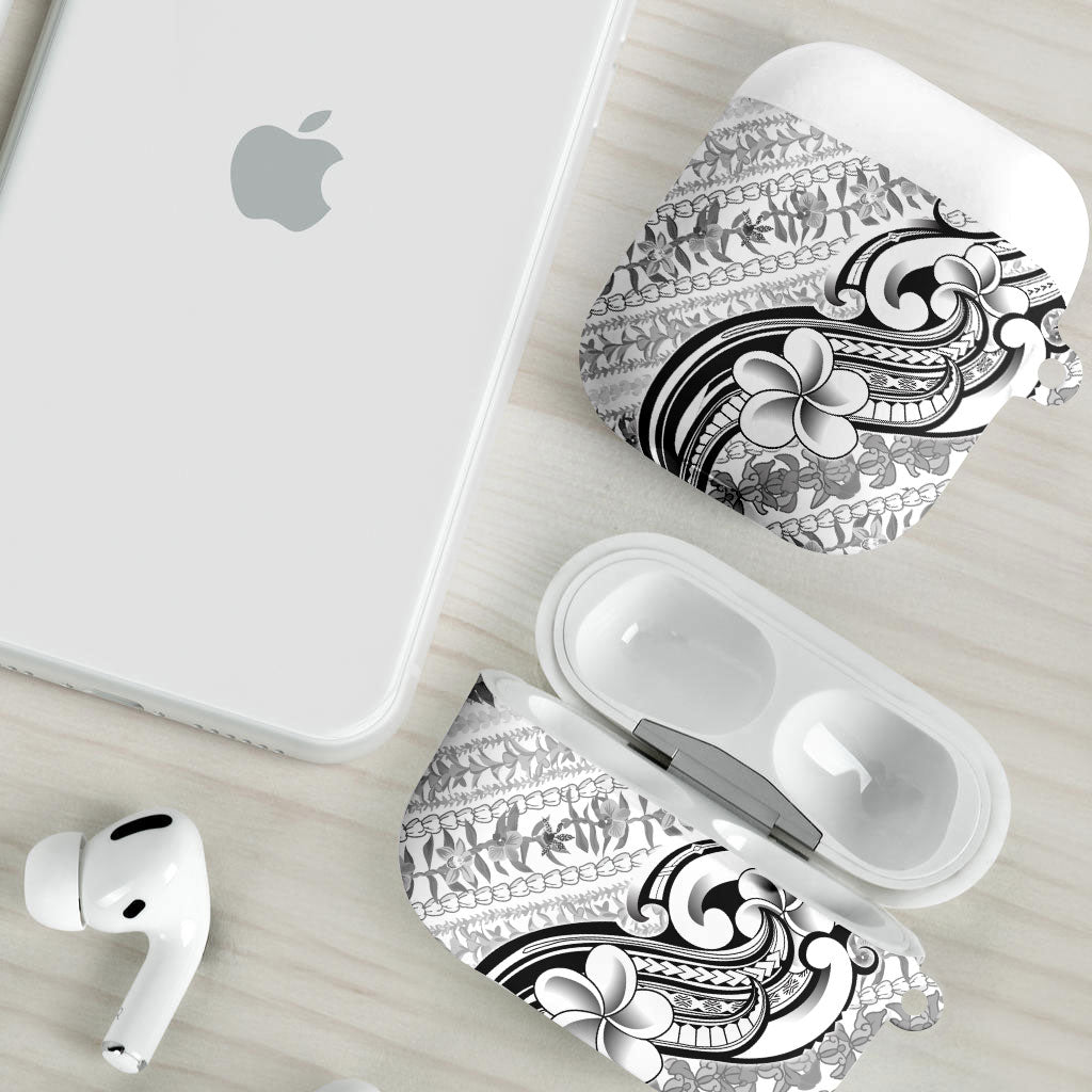 Hawaii Plumeria Lokelani Pikake Lei AirPods Case Ele'ele Polynesian Tattoo