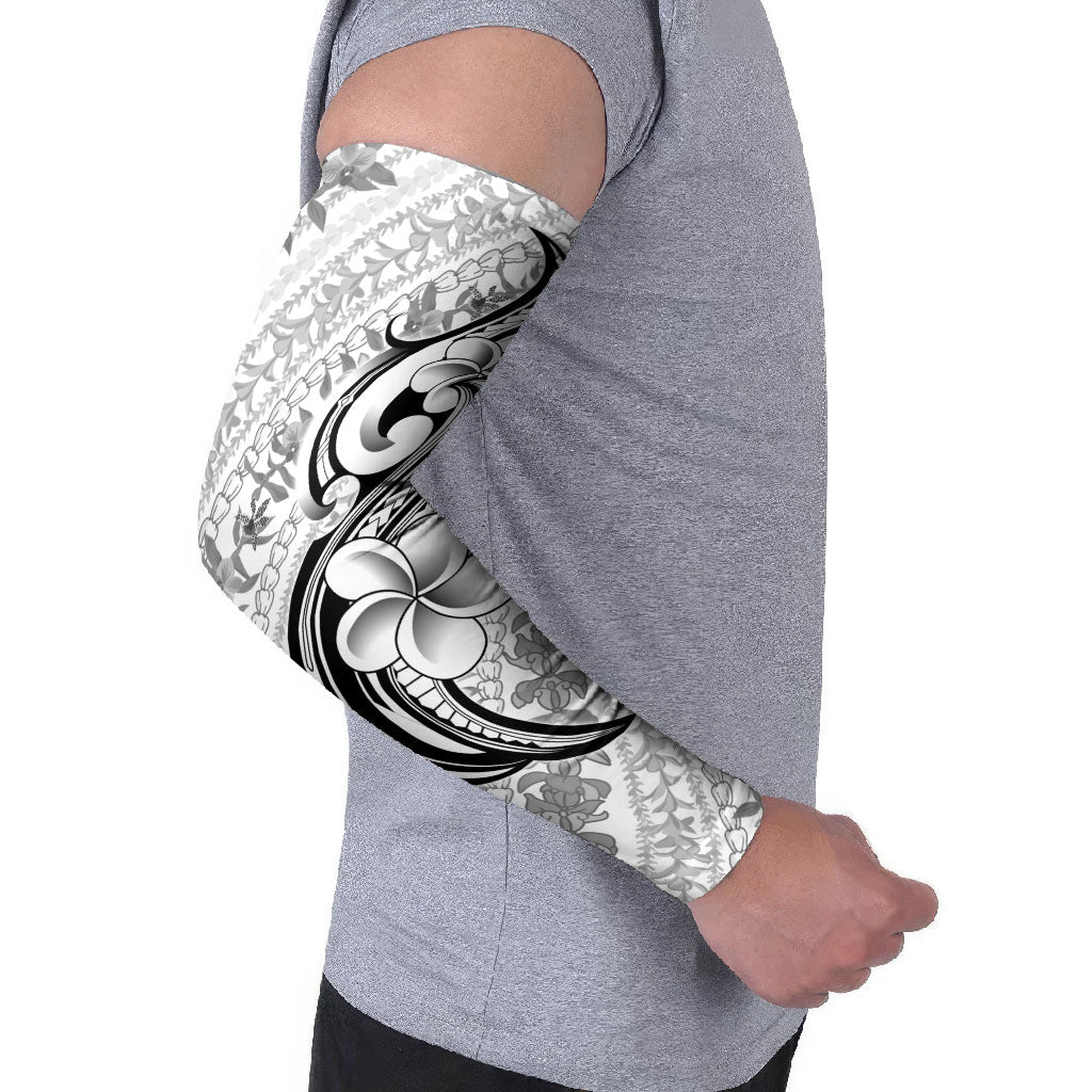 Hawaii Plumeria Lokelani Pikake Lei Arm Sleeves Ele'ele Polynesian Tattoo LT9 - Polynesian Pride