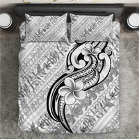 Hawaii Plumeria Lokelani Pikake Lei Bedding Set Ele'ele Polynesian Tattoo