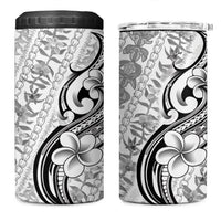 Hawaii Plumeria Lokelani Pikake Lei 4 in 1 Can Cooler Tumbler Ele'ele Polynesian Tattoo
