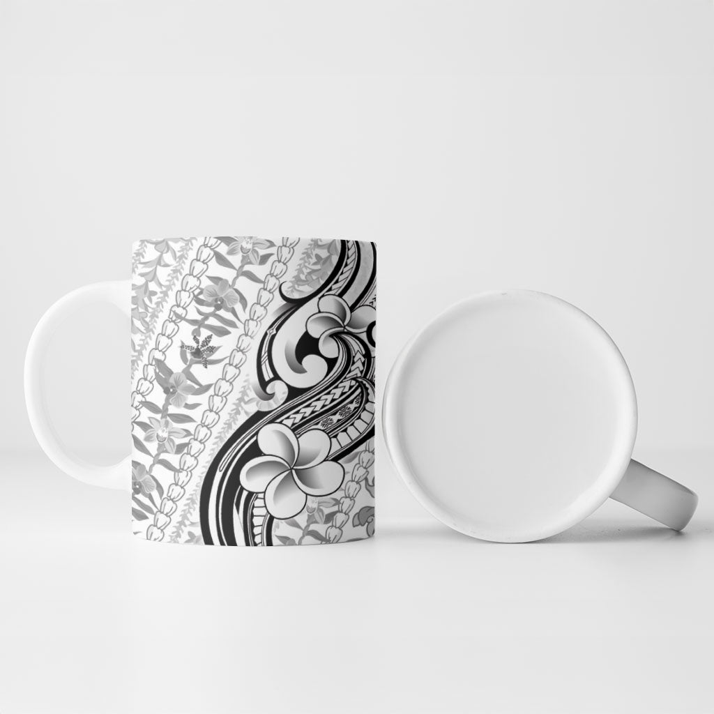 Hawaii Plumeria Lokelani Pikake Lei Ceramic Mug Ele'ele Polynesian Tattoo LT9 - Polynesian Pride
