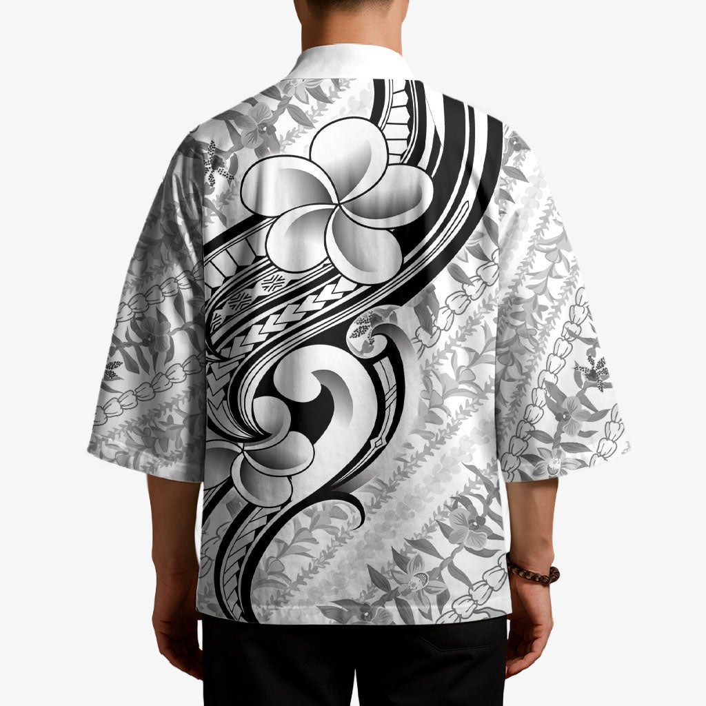 Hawaii Plumeria Lokelani Pikake Lei Kimono Ele'ele Polynesian Tattoo