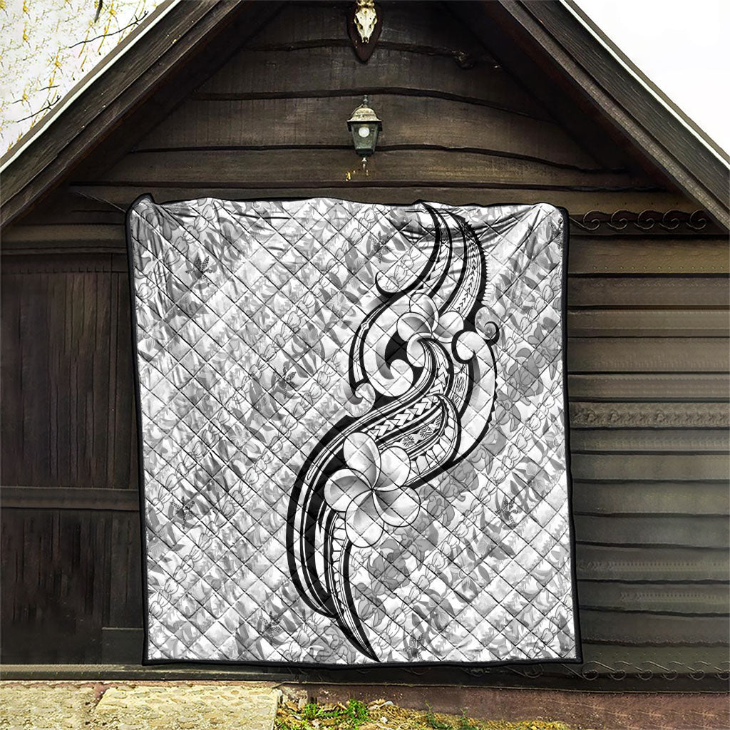 Hawaii Plumeria Lokelani Pikake Lei Quilt Ele'ele Polynesian Tattoo