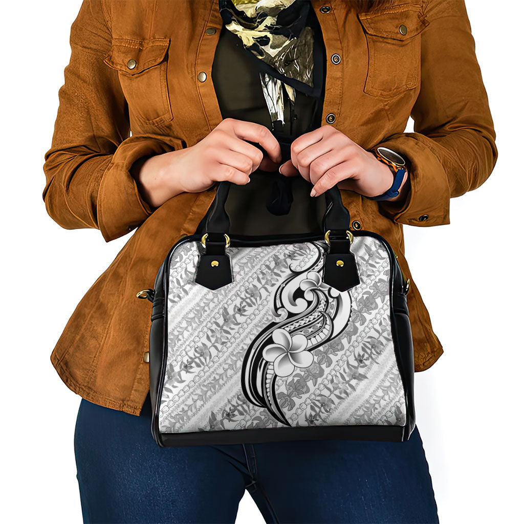Hawaii Plumeria Lokelani Pikake Lei Shoulder Handbag Ele'ele Polynesian Tattoo