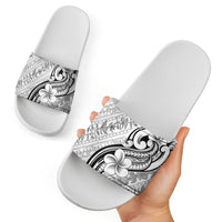 Hawaii Plumeria Lokelani Pikake Lei Slide Sandals Ele'ele Polynesian Tattoo LT9 - Polynesian Pride