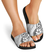 Hawaii Plumeria Lokelani Pikake Lei Slide Sandals Ele'ele Polynesian Tattoo LT9 - Polynesian Pride