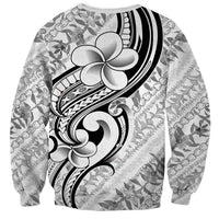 Hawaii Plumeria Lokelani Pikake Lei Sweatshirt Ele'ele Polynesian Tattoo LT9 - Polynesian Pride