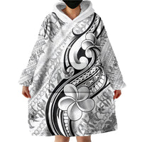 Hawaii Plumeria Lokelani Pikake Lei Wearable Blanket Hoodie Ele'ele Polynesian Tattoo