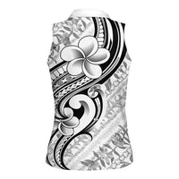 Hawaii Plumeria Lokelani Pikake Lei Women Sleeveless Polo Shirt Ele'ele Polynesian Tattoo LT9 - Polynesian Pride