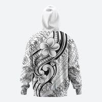 Hawaii Plumeria Lokelani Pikake Lei Zip Hoodie Ele'ele Polynesian Tattoo LT9 - Polynesian Pride