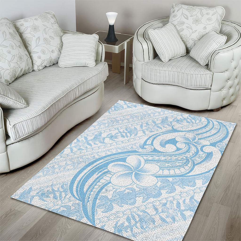 Hawaii Plumeria Lokelani Pikake Lei Area Rug Uliuli Polynesian Tattoo