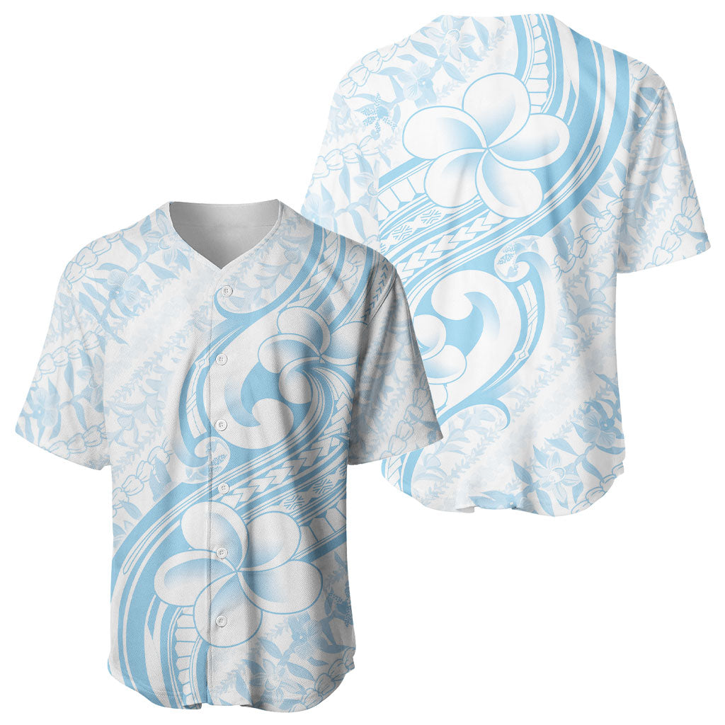 Hawaii Plumeria Lokelani Pikake Lei Baseball Jersey Uliuli Polynesian Tattoo
