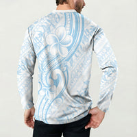 Hawaii Plumeria Lokelani Pikake Lei Button Sweatshirt Uliuli Polynesian Tattoo LT9 - Polynesian Pride