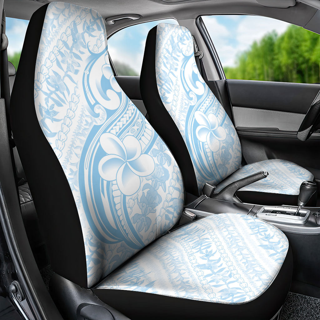 Hawaii Plumeria Lokelani Pikake Lei Car Seat Cover Uliuli Polynesian Tattoo